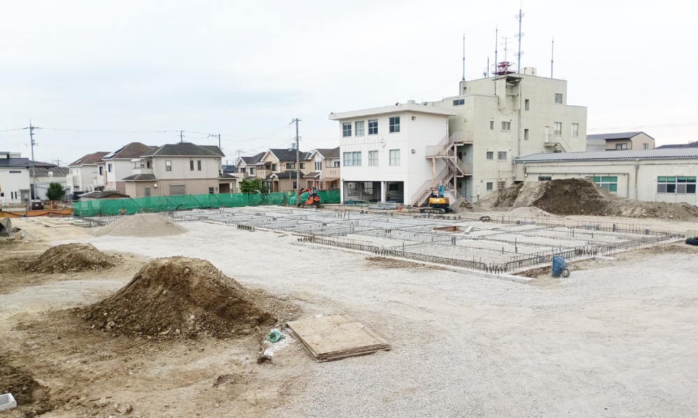 こども園の建設、順調に進行中！